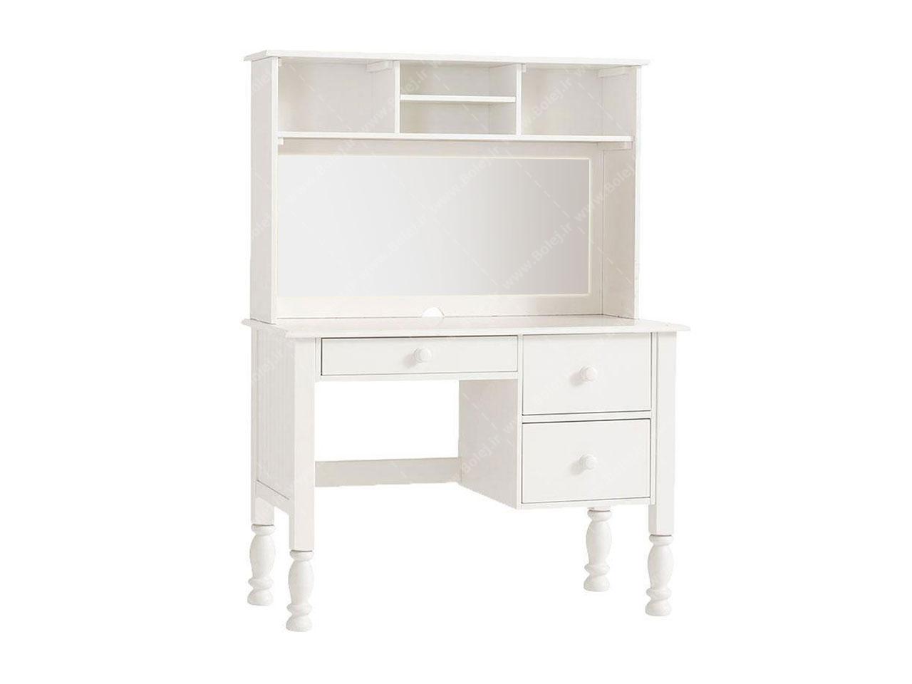 میز تحریر دخترانه کلاسیک کتابخانه دار چوبی M364